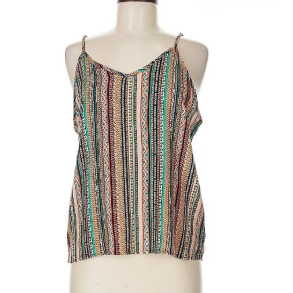Emery Rose Geo-Print Boho Cami Top - Picture 1 of 9